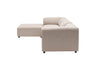 Ecksofa mit Chaiselongue Links, 4-Sitzer, aus Stoff, Alpha Creme (5)