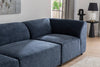 Ecksofa mit Chaiselongue Links, 4-Sitzer, aus Stoff, Alpha Blau (2)