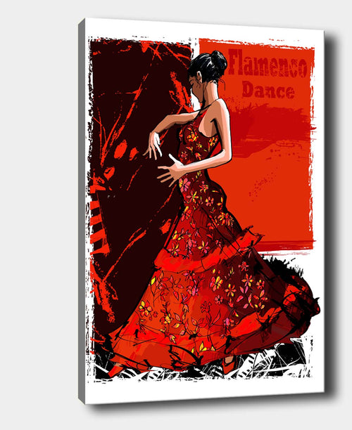 Leinwandbild Flamenco Dance Mehrfarben, & OYOTR-635413217 & OYOTR-635413217 & OYOTR-635413217