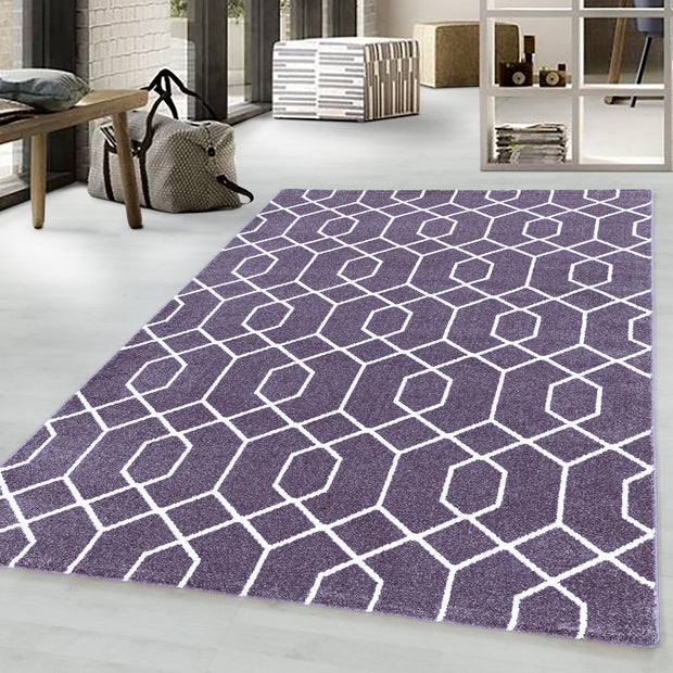 Teppich Efor 3713 Geometric Violett (1)