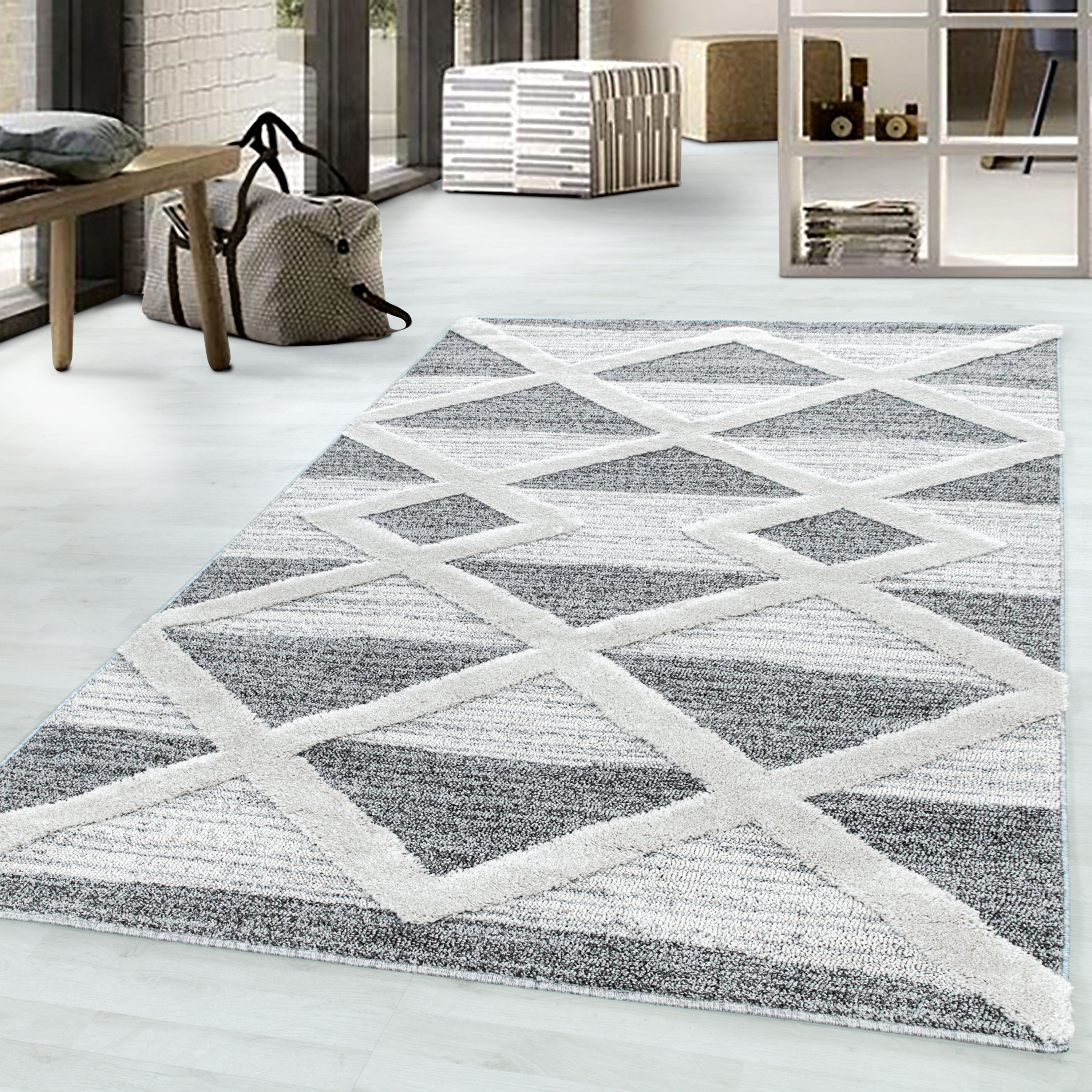 Teppich Pisa 4709 Geometric Grau (1)