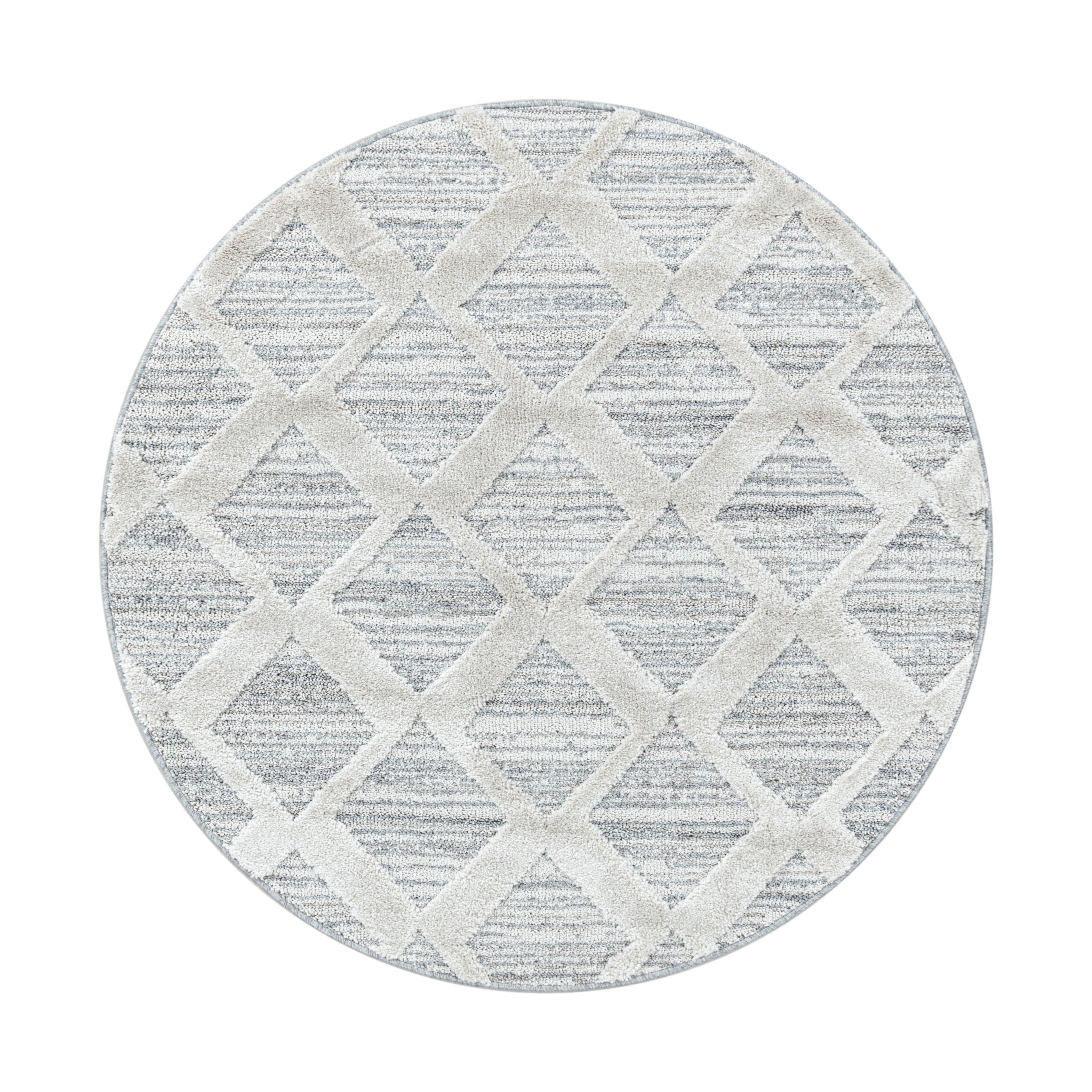 Teppich Pisa 4703 Round Boho Design Grau