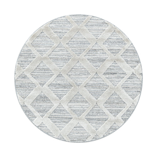 Teppich Pisa 4703 Round Boho Design Grau