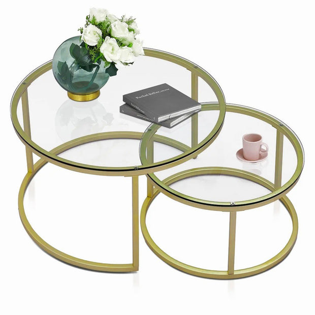 Couchtisch 2er Set Belarus Gold (2)