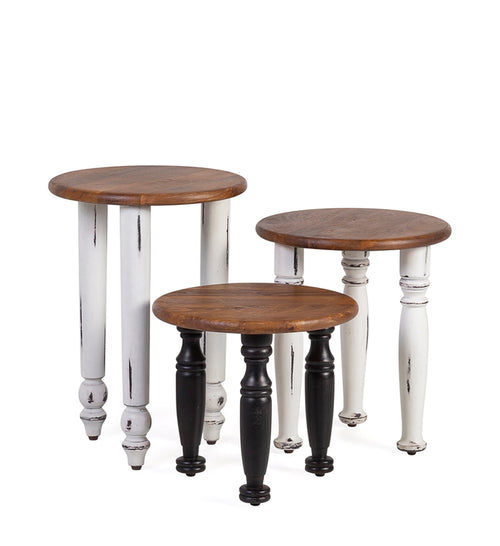 Couchtisch 3er Set Florencia Round Braun