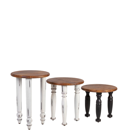 Couchtisch 3er Set Florencia Round Braun (1)