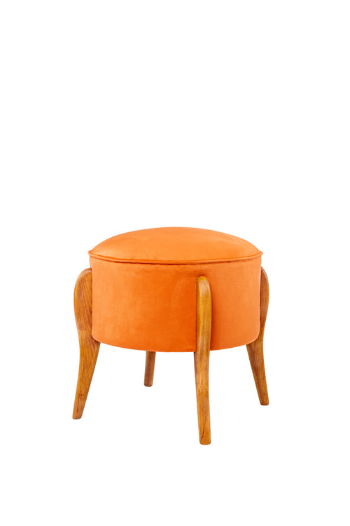 Pouf mit Stoff Lockett Orange