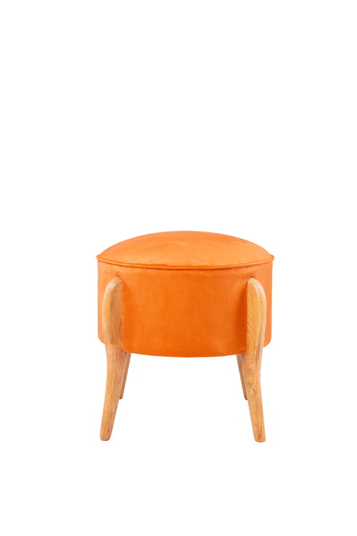 Pouf mit Stoff Lockett Orange (1)