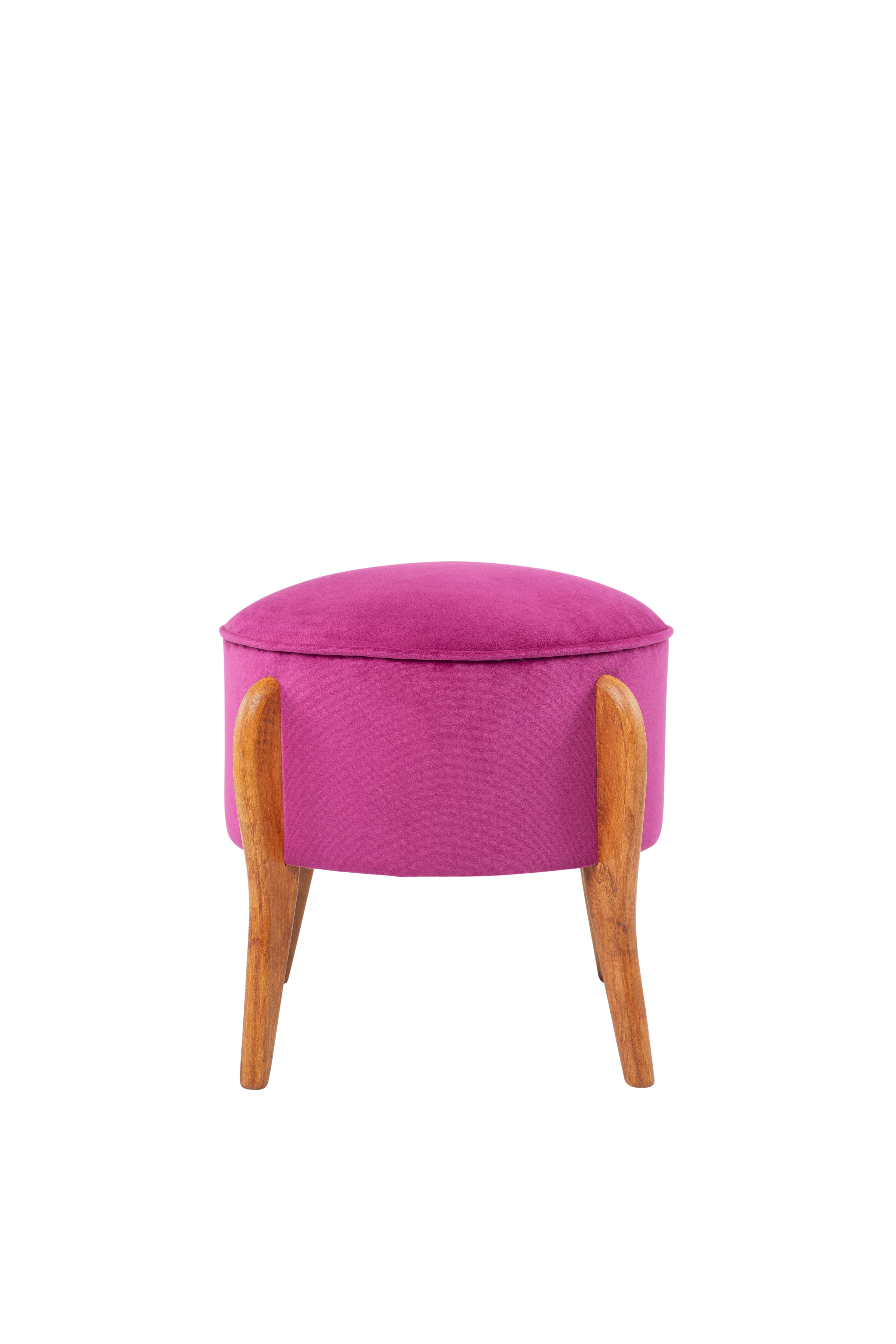 Pouf mit Stoff Lockett Violett (1)