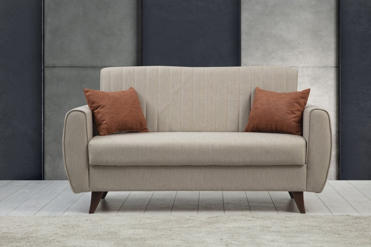 Schlafsofa 2-Sitzer mit Stoff, Alkon Beige