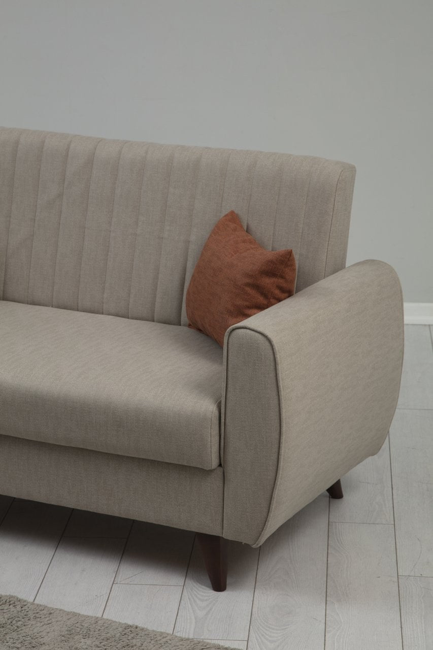 Schlafsofa 2-Sitzer mit Stoff, Alkon Beige (2)