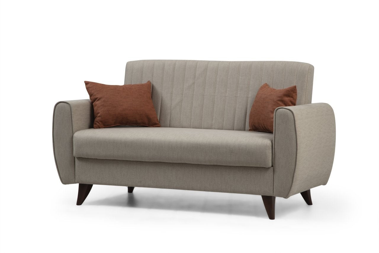 Schlafsofa 2-Sitzer mit Stoff, Alkon Beige (4)