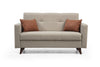 Schlafsofa 2-Sitzer mit Stoff, Polya Beige (2)