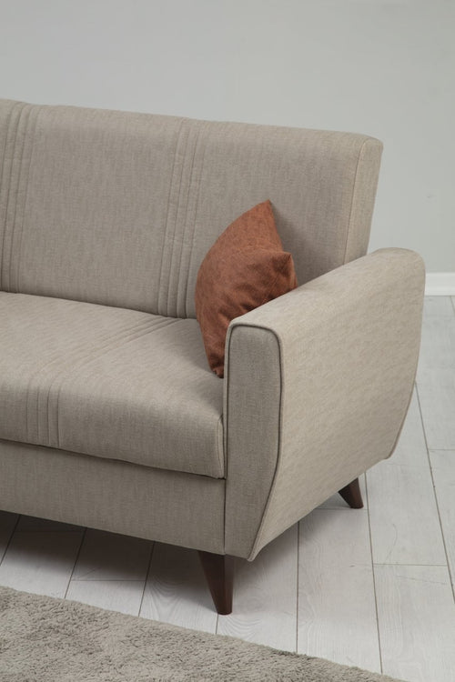 Schlafsofa 2-Sitzer mit Stoff, Zaden Beige (1)