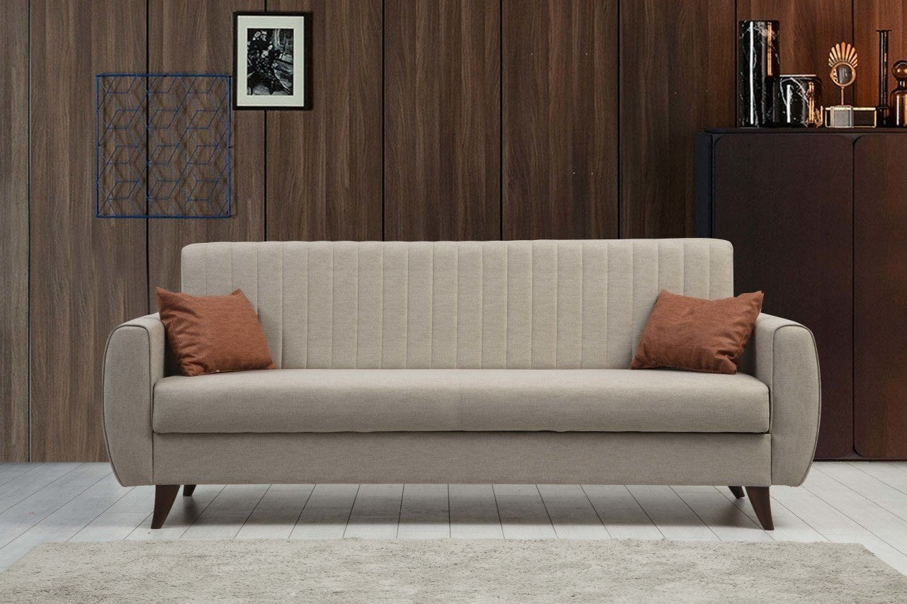 Schlafsofa 3-Sitzer mit Stoff, Alkon Beige