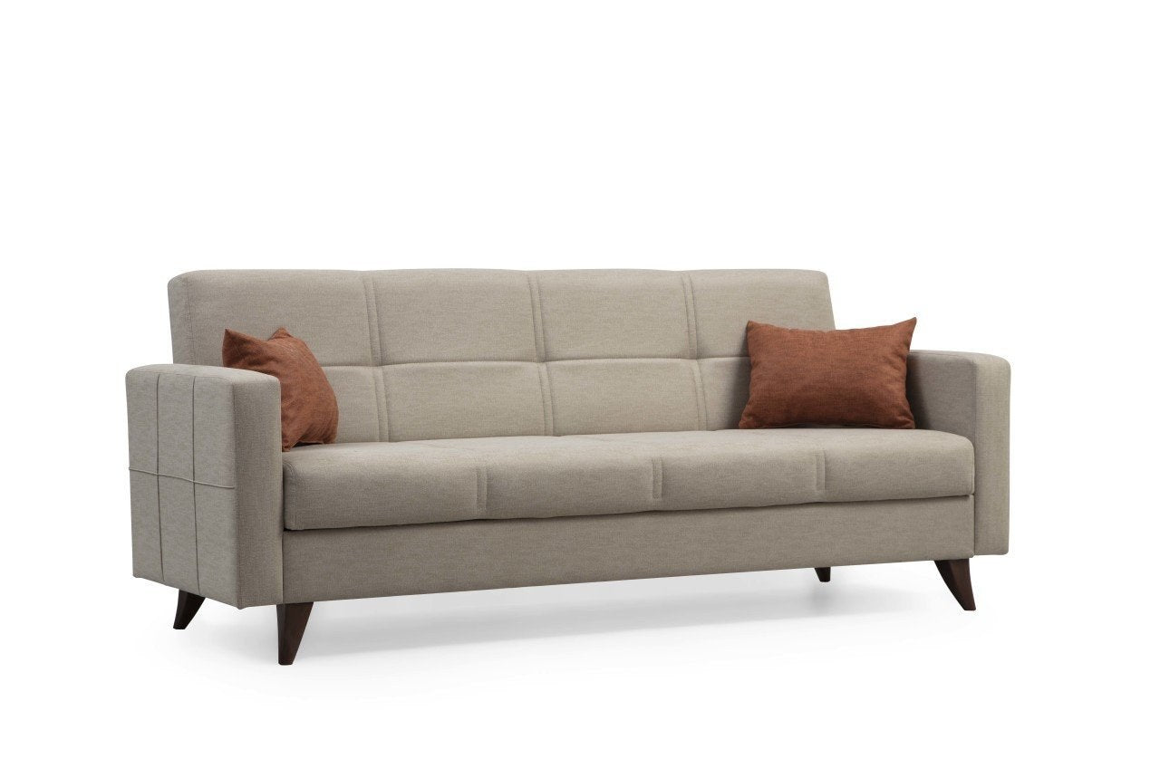 Schlafsofa 3-Sitzer mit Stoff, Polya Beige (3)