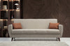 Schlafsofa 3-Sitzer mit Stoff, Zaden Beige