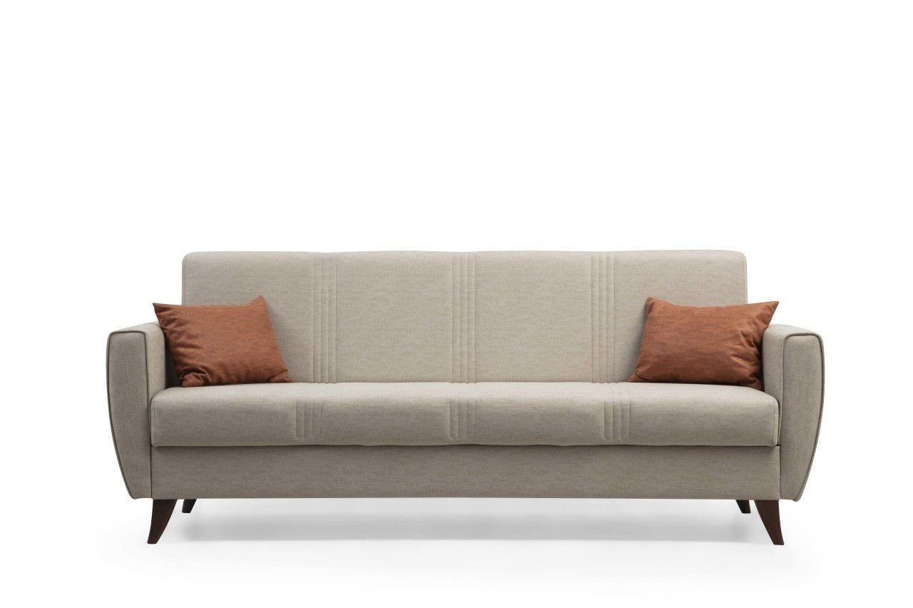 Schlafsofa 3-Sitzer mit Stoff, Zaden Beige (3)