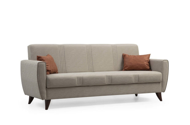 Schlafsofa 3-Sitzer mit Stoff, Zaden Beige (4)