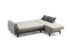 Ecksofa Schlaffunktion mit Chaiselongue Rechts, 3-Sitzer, aus Stoff, Alkon Grau (5)