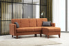 Ecksofa mit Chaiselongue Rechts, 3-Sitzer, aus Stoff, Polya Rost (1)