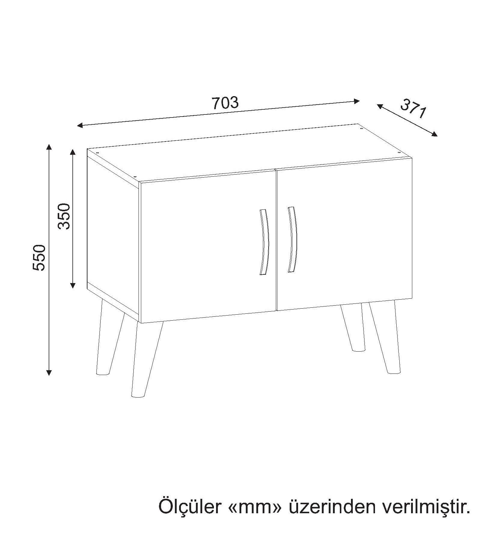 Nachttisch mit 2 türen, Bellini V2 Nussbaum (4)