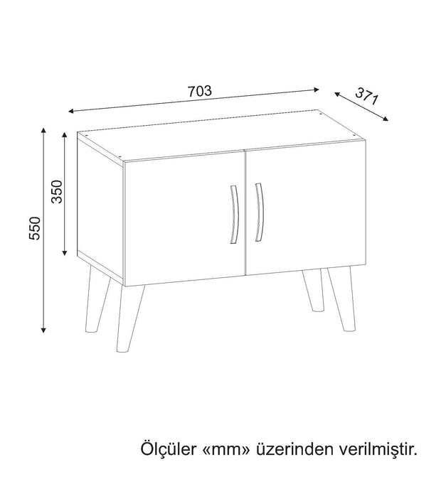 Nachttisch mit 2 türen, Bellini V2 Nussbaum (4)