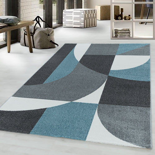 Teppich Efor 3711 Geometric Blau (1)