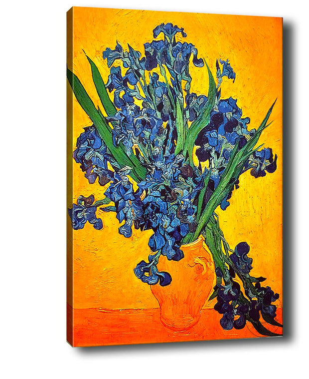 Leinwandbild Irises Vase Mehrfarben, & OYOTR-74366078948-7436501499464