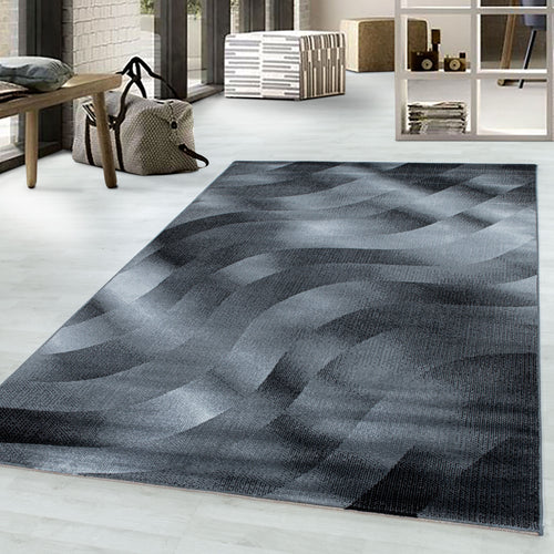 Teppich Costa 3529 Abstract Waves Schwarz (1)