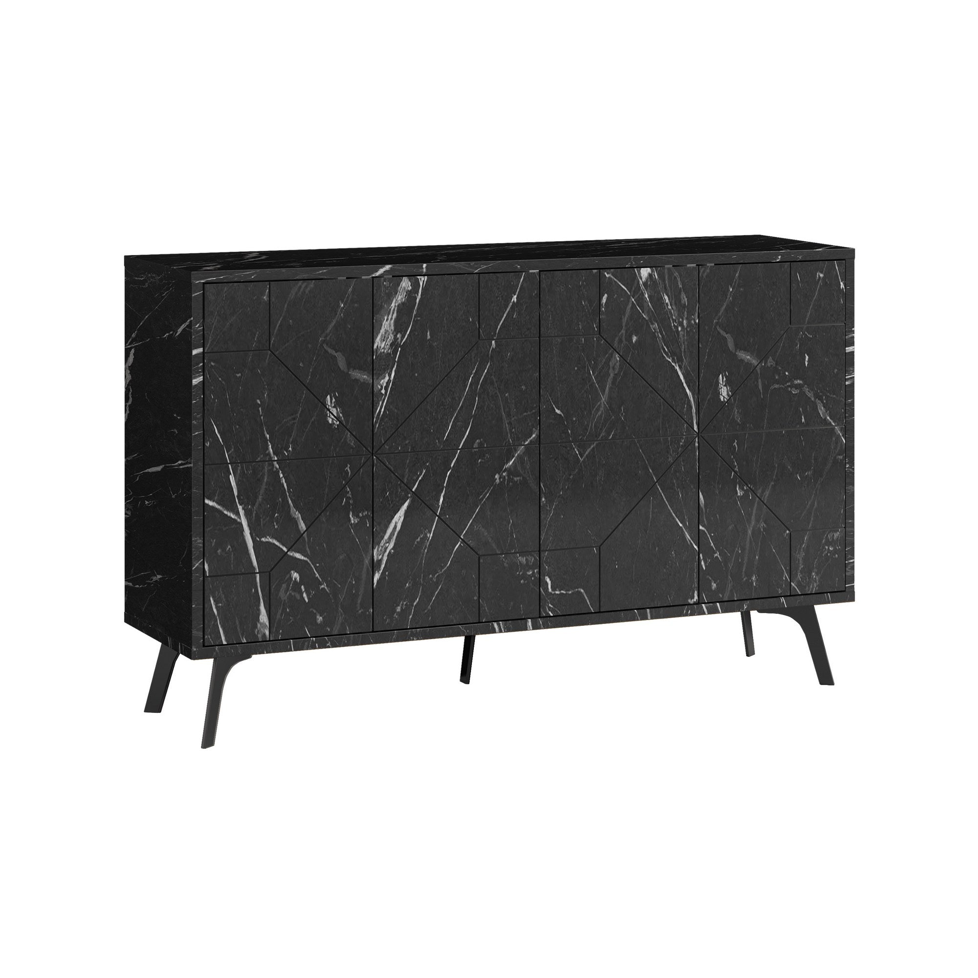 Sideboard mit 4 türen, Dune Schwarz (4)