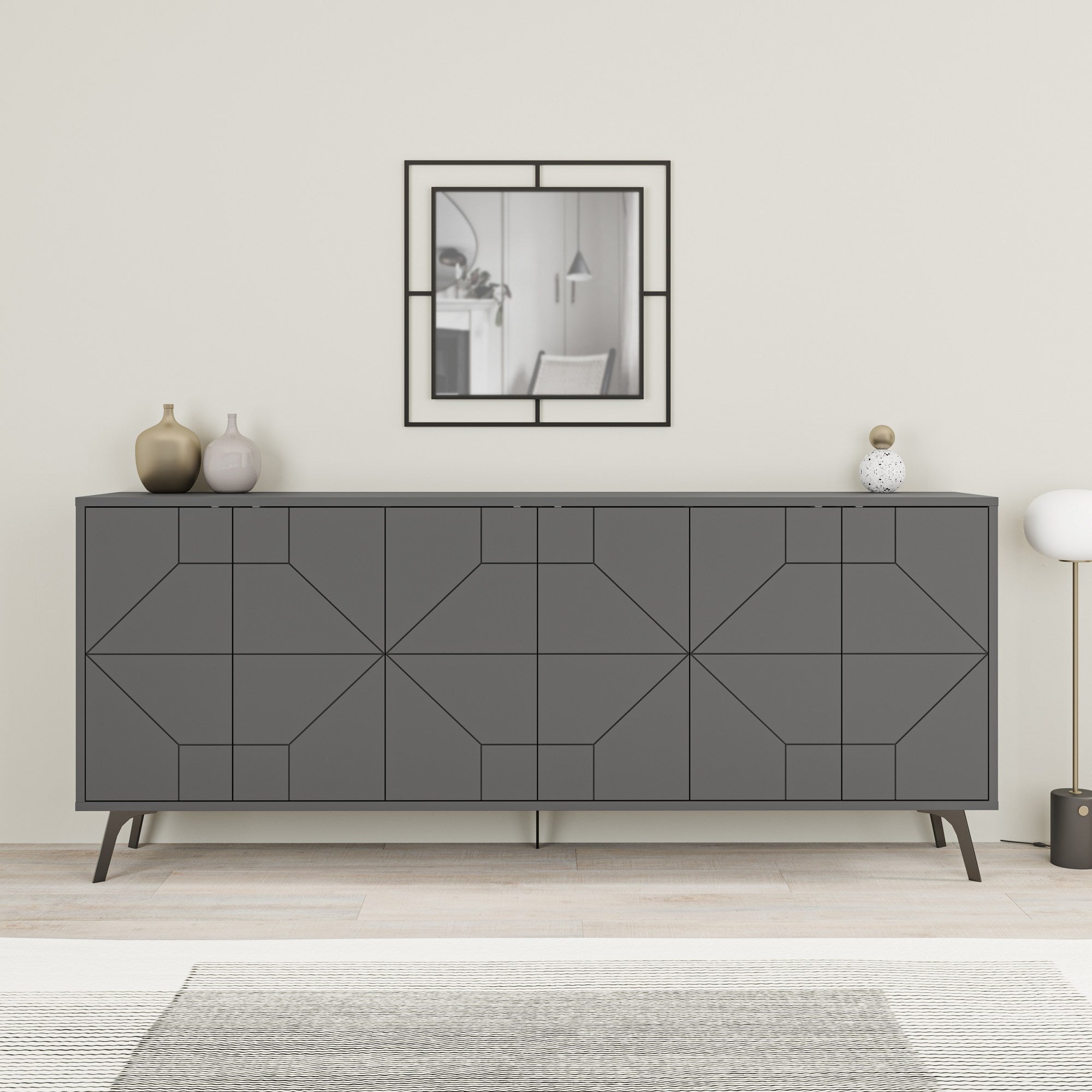 Sideboard mit 6 türen, Dune Anthrazit (2)