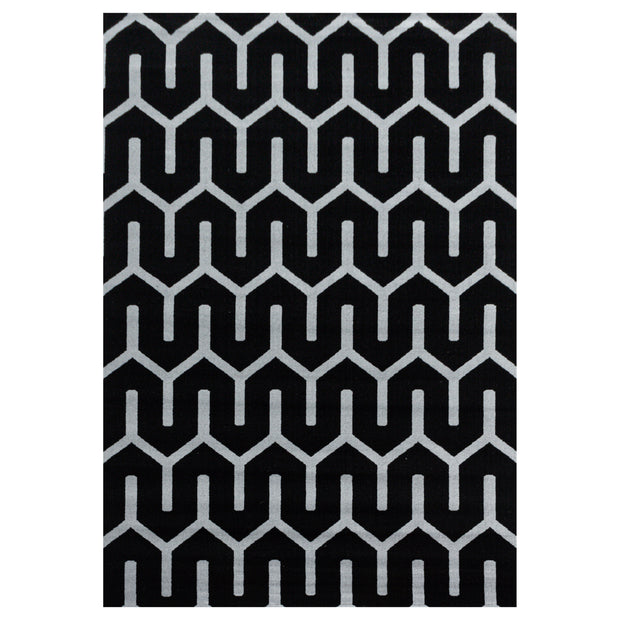 Teppich Costa 3524 Geometric Schwarz