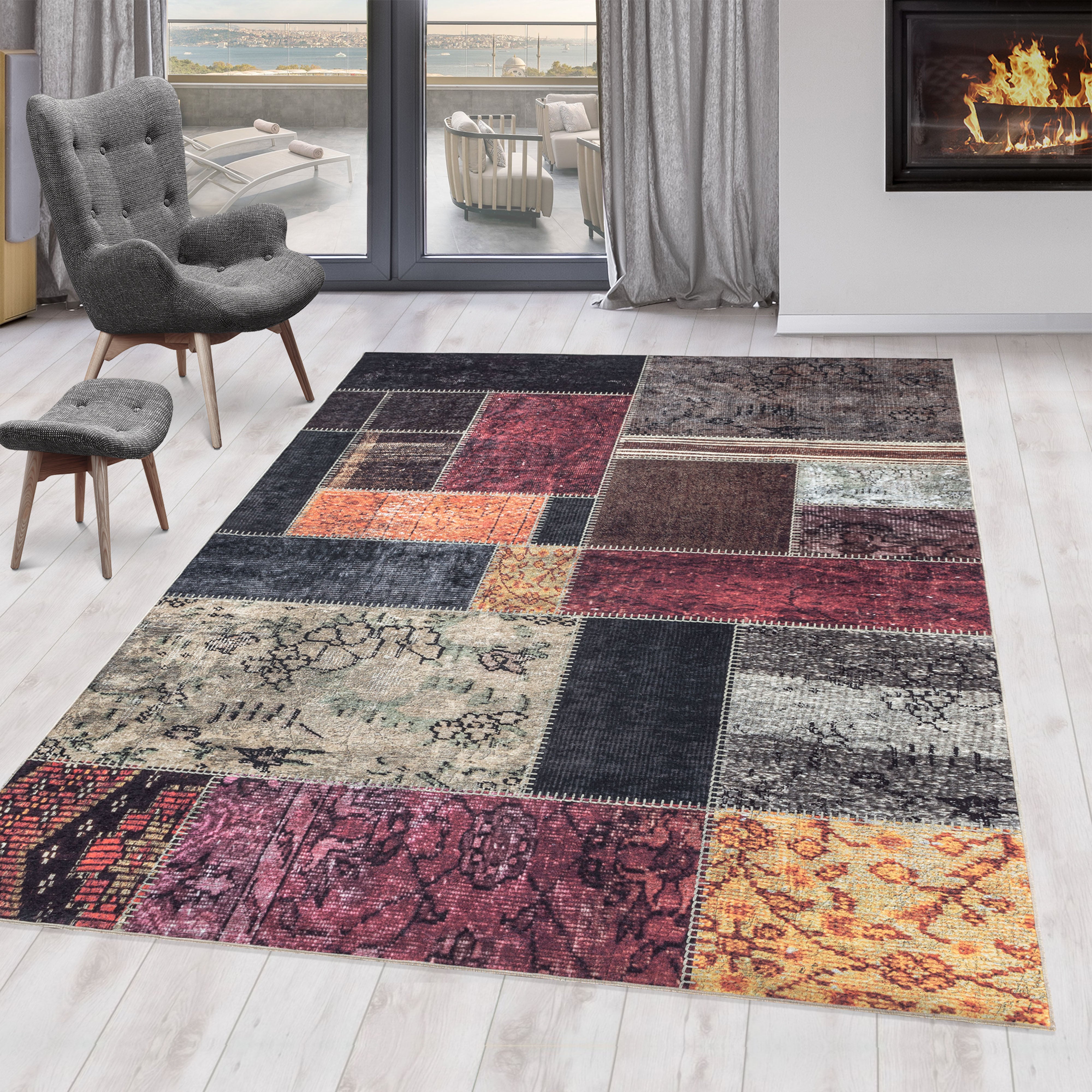 Teppich Fiesta 4302 Patchwork Mehrfarben (1)