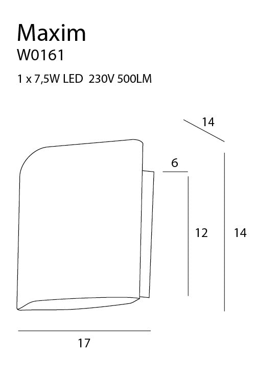 Wandleuchte Maxim W0161 Weiß (3)