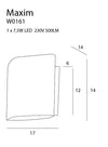 Wandleuchte Maxim W0161 Weiß (3)