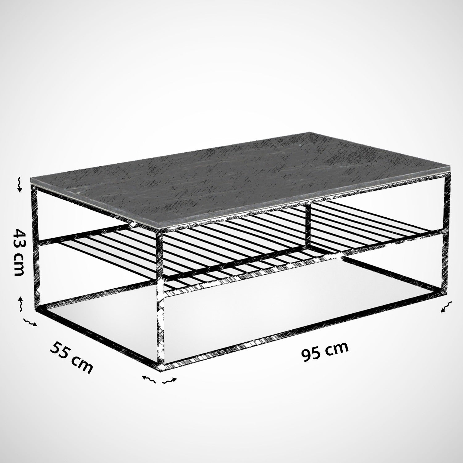 Couchtisch Etna Weiß und Schwarz (2)