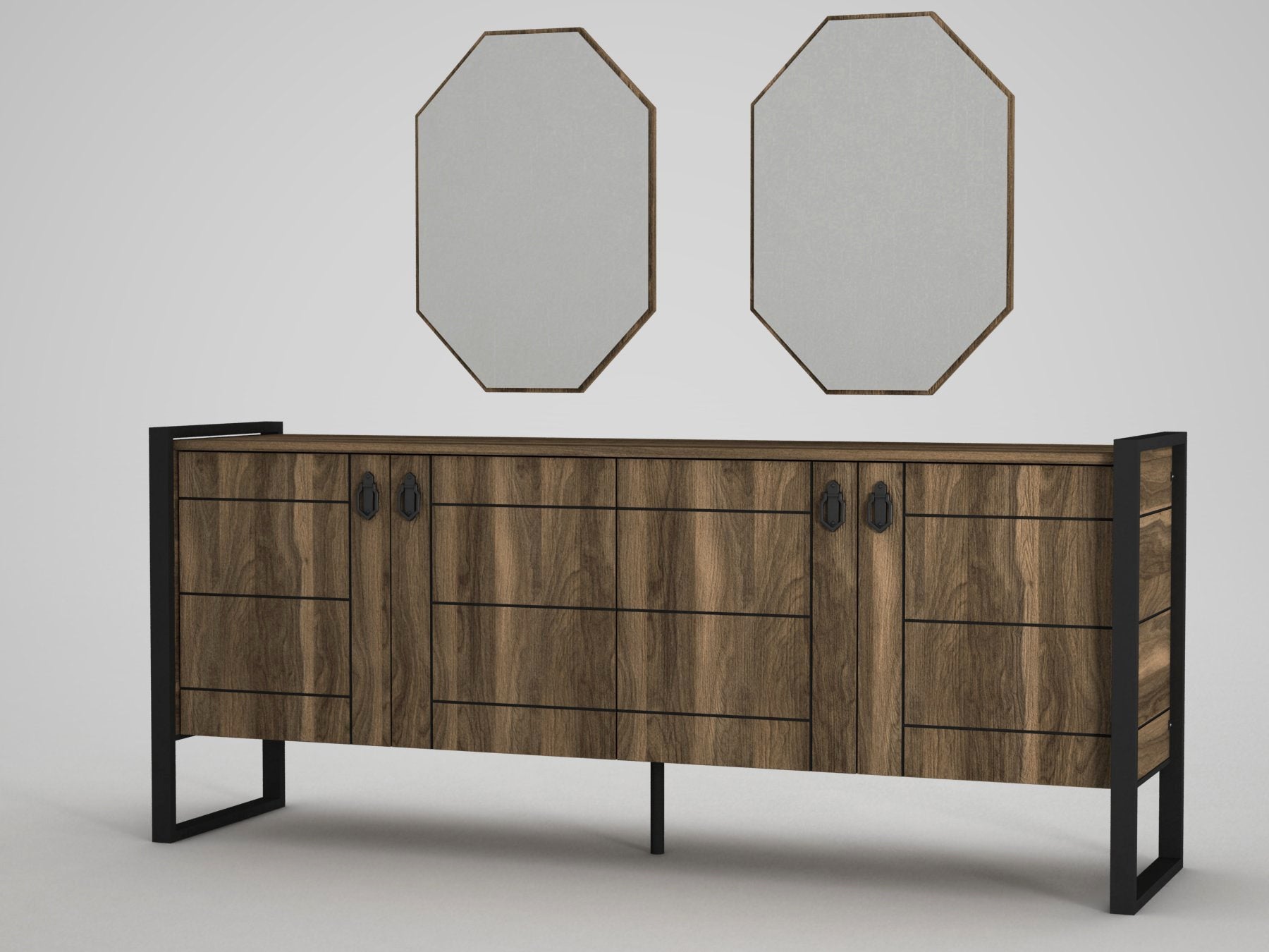 Sideboard mit 4 türen, Lost Nussbaum (3)