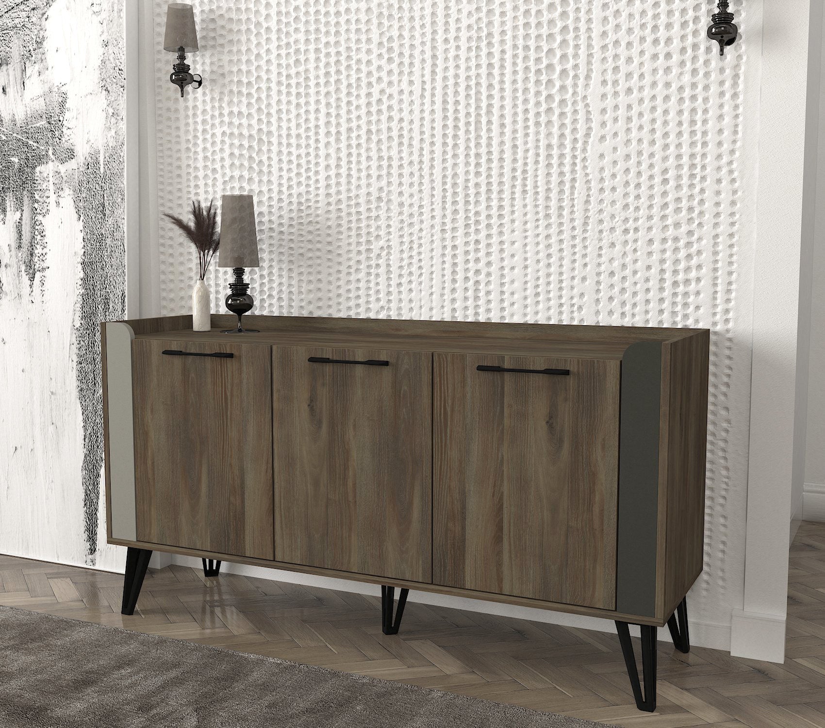 Sideboard mit 3 türen, Borges Mehrfarben (1)