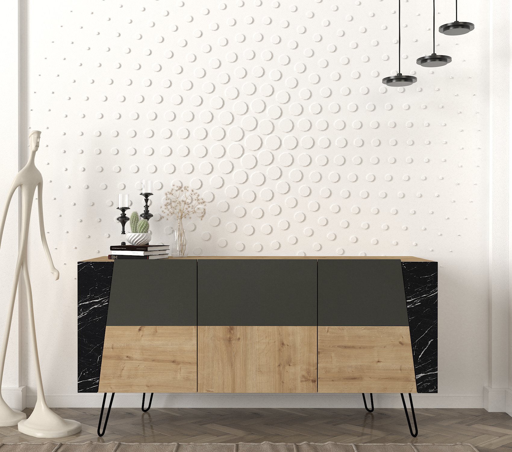 Sideboard mit 2 türen, Fanten Konsol Eiche