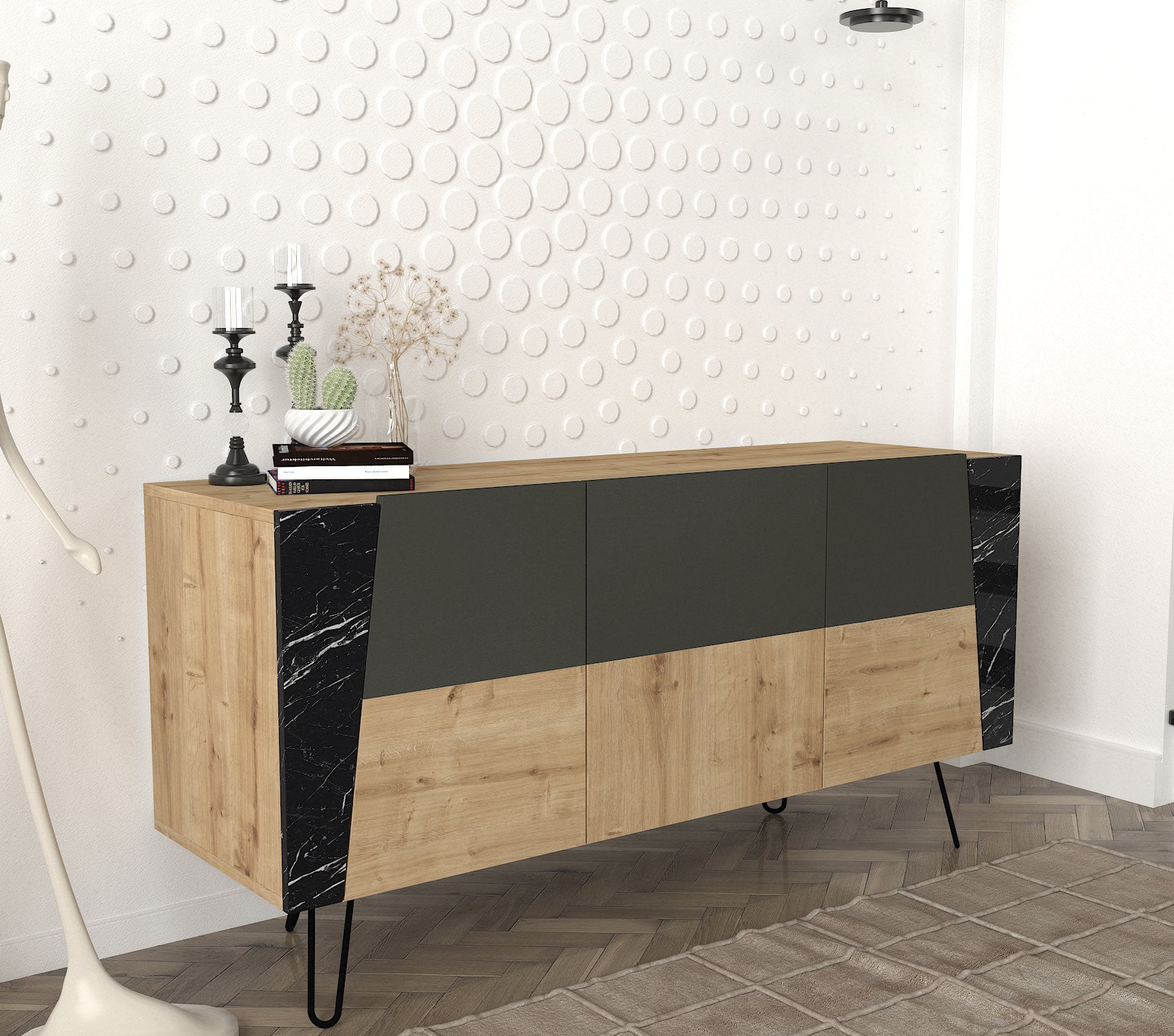 Sideboard mit 2 türen, Fanten Konsol Eiche (1)