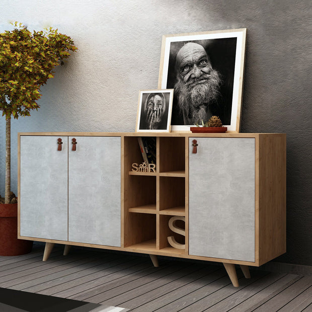 Sideboard mit 3 türen, Prilika Grau (1)