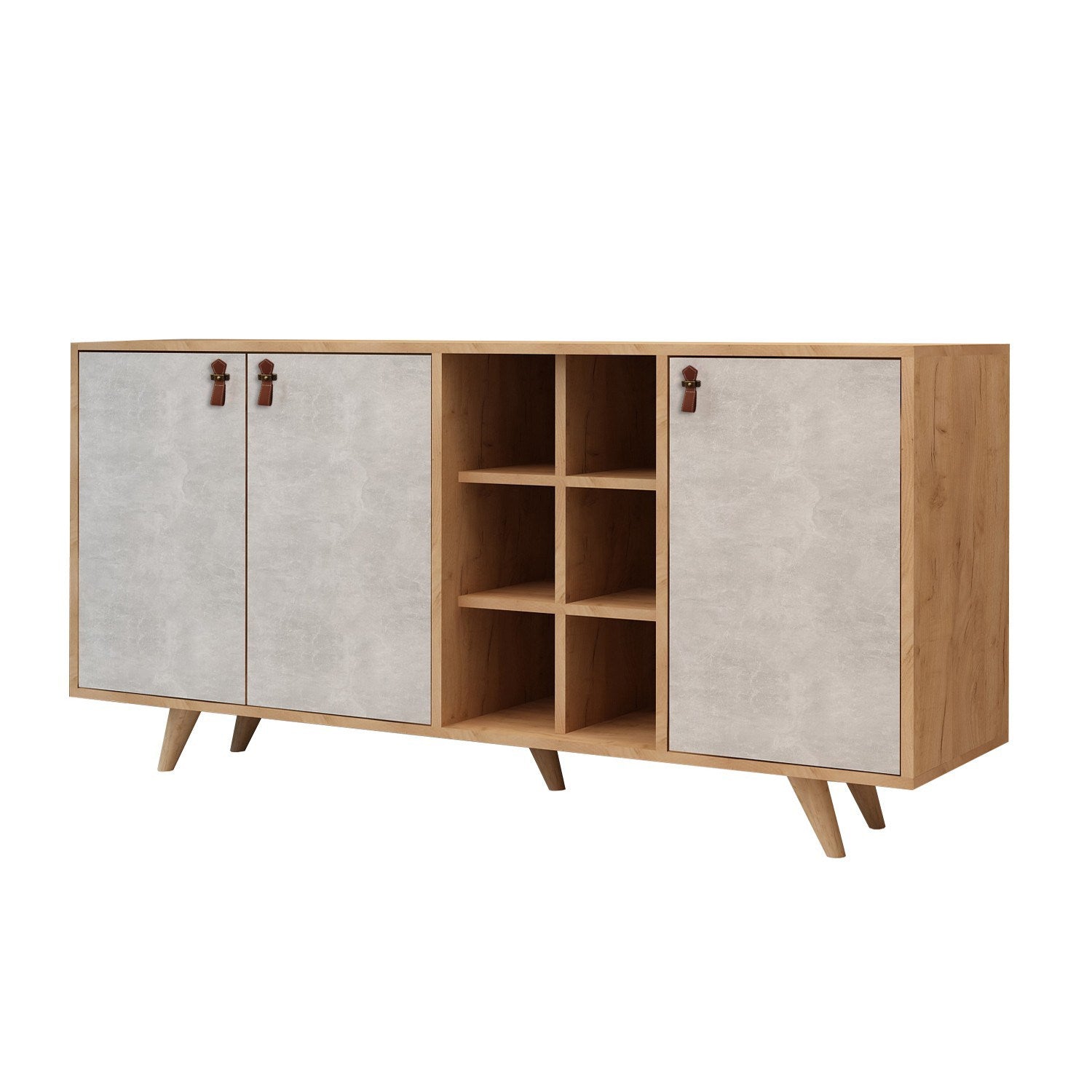 Sideboard mit 3 türen, Prilika Grau (3)