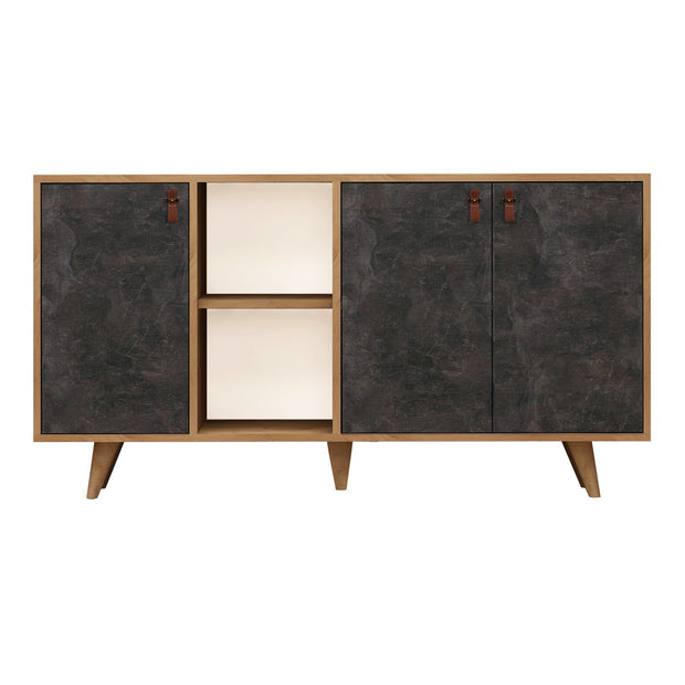 Sideboard mit 3 türen, Planky Grau (3)