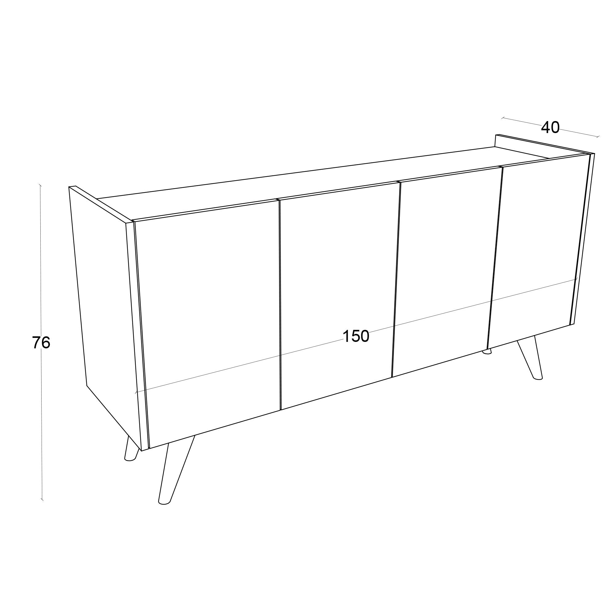 Sideboard mit 4 türen, Petra Weiß (4)