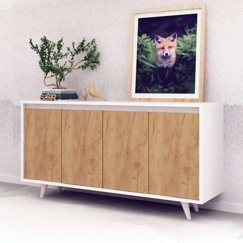 Sideboard mit 4 türen, Nossa Eiche