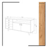 Sideboard mit 4 schubladen und 2 türen, Lavina Weiß (3)