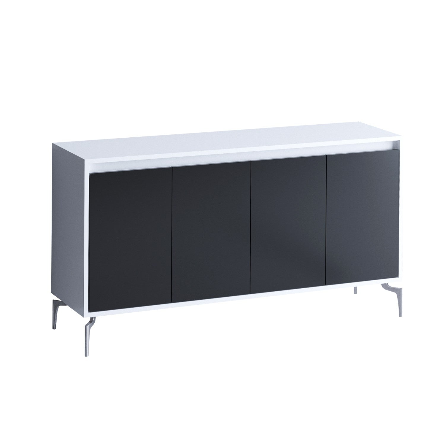 Sideboard mit 4 türen, Peeta Schwarz (1)