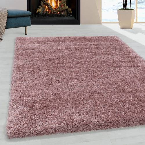 Teppich Fluffy 3500 Unicolor Rosa (1)