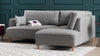 Ecksofa mit Chaiselongue Rechts, 3-Sitzer, aus Stoff, Felix Extra Grau (2)